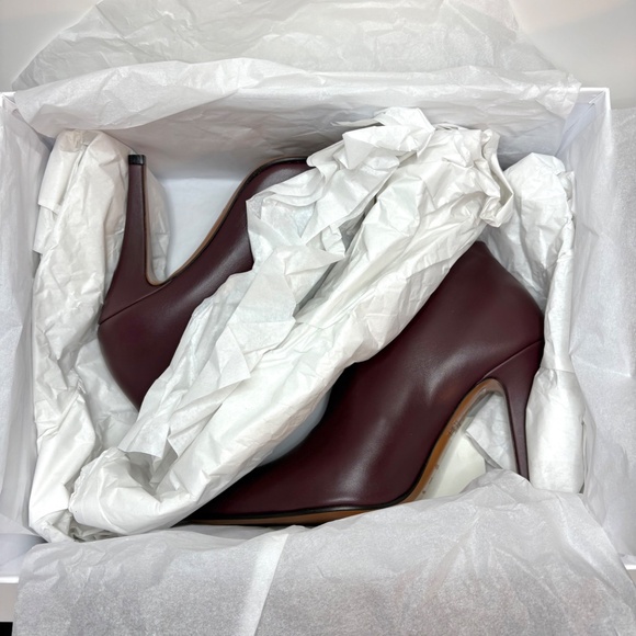 New! MCQUEEN Birdee Slashed Brown Leather Bootie Pumps | 38 - Picture 5 of 14